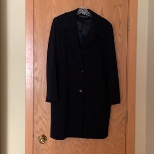 Anne Klein wool coat. Black. Size 14.